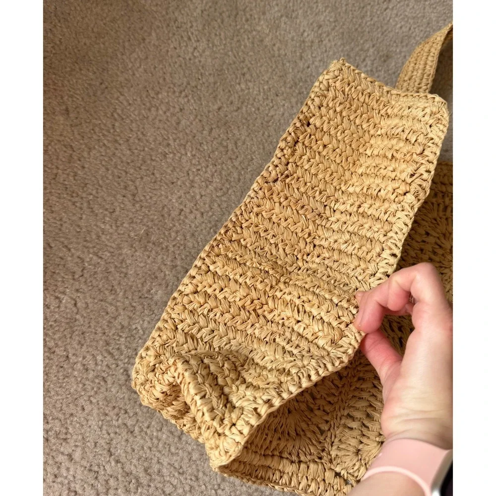 Hat Attack Straw Tote Portia Luxe Rafia Beach New
